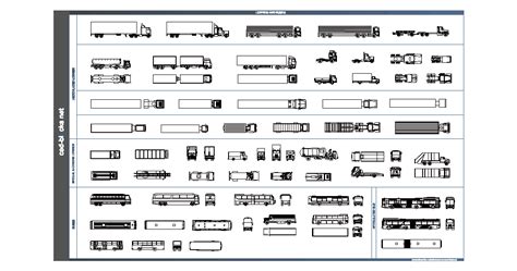 Vehicles CAD Blocks: lorries and buses in plan and .